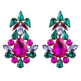 Dangle Earrings Perfect Quality Resin Rhinestone For Women Fashion Jewelry Trendy Statement Accessories