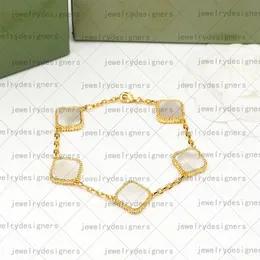 Дизайнерский браслет из очарования 4/четыре листовых цветочных мод Винтаж 5 мотивы браслеты ожерелье цветочная цепь роскошные дизайнер