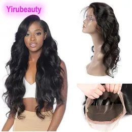 Malaysian Virgin Hair Body Wave Pre Plucked With Baby Hair 360 Lace Frontal 1024inch Top Closures Frontals Hair Extensions2821155