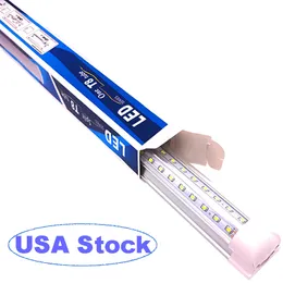 5ft LED-butiksljusarmaturer 5 fot T8 Tube Lights Fixtur 6500K (Super Bright White) för garagelager V Form Högeffekt Integrerade glödlampor (25-Pack) Crestech888