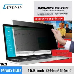 Filtros Filtros de filtro de tela de privacidade de 15,6 polegadas Filme de protetor de antipereping para 16 9 laptop widescreen 344mm*194mm