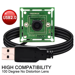 Webbkameror vid vinkel 100 grader VGA 640*480P 32*32/26*26mm Mini Webcam Camera Module CMOS OV7725 Sensor Camera för PC -dator