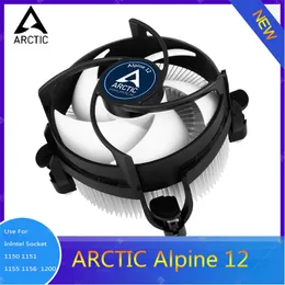 Kylande arktisk alpin 12 Kompakt Intel CPU -kylare för LGA 1150 1151.1155 1156 1200 CPU Radiator 9cm PWM Fan Cooling 90mm 2000 rpm FDB