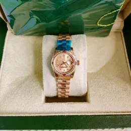 Relógio feminino 26mm relógios mecânicos automáticos relógios de safira fivela dobrável ouro diamante 904l aço de precisão relógio esportivo relógio masculino presente