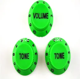 Green 1 Volume2 Tone Knobs Electric Guitar Control Knobs For Fender Strat Style Guitar Wholes9516726