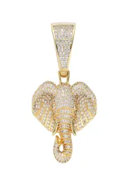 18K Gold Plated Cartoon Elephant Necklace Copper Zirconia Pendant Gold Color Long Chain Necklace For Women Party Birthday Jewelry 9663857