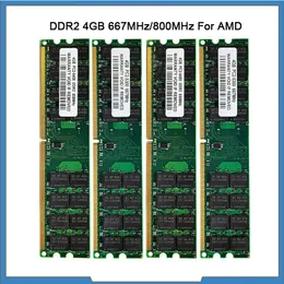 Rams Memoria RAM DDR2 4GB 8GB 667MHz 800MHz PC25300 6400 för AMD CPU -chipset Motherboard Memory RAM 240 PINS 1.8V PC Memory Module