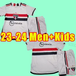Mannen kids 23/24 Sao Paulo voetbalshirts 2023 2024 DANI ALVES mannen vrouwen Uniformen Luciano Igor Gomes Pablo camisa footbal shirt volledige kits volwassen kind