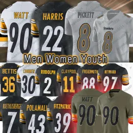 custom Men women youth 8 Kenny Pittsburgh Steelers 22 Najee Harris Football Jerseys Cameron Heyward T.J. Watt Pat Freiermuth Mitch Trubisky