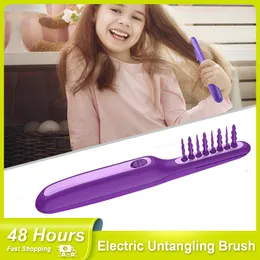 Hair Brushes 4c Hair Automated Hair Detangler Electric Detangling Brush Scalp Massage Tangle Teaser Easy Loosen Knots For Wet and Dry Hair 230529