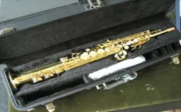SOPRANO-Saxophon YANAGISAWA SW01 Modell Goldlack Gerades B-Saxophon Onepiece Musikinstrumente9925916