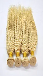 3 bundles 300g lot 100 Brazilian Human Hair Weave Deep Wave Body Wave Kinky Curly Blonde Color 6136665795