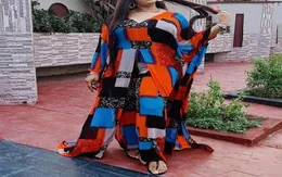 Ethnic Clothing MD African Plus Size Clothes For Women 2 Piece Set 2021 Dashiki Long Dress Pants Suits Boho Print Chiffon Outfits 1384848