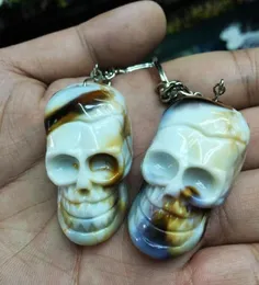 yqtdmy 12 pcs gothic boy039s fashion gift cool devil skull head biker keychain7661567