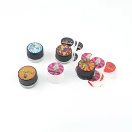 5ml mini glass wax jar concentrate container live resin rosin dab jars sunset sherbet wedding cake Holographic stickers