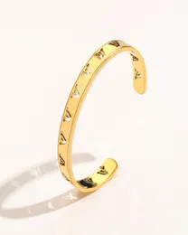 New Style Bracelets Women Bangle Luxury Designer Letter Jewelry 18K Gold Plated Stainless steel Wedding Lovers Gift Bangles Wholes9483496