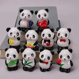 Ornamenti in ceramica Panda rosso Regalo in ceramica per baby panda cinese