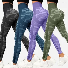 Kadın Taytlar Dikişsiz Kadın Pantolon Yüksek Bel Kalça Kaldırma Fitness Kamuflaj Yoga Hızlı kuruyan Push Up Tays Yaz Egzersiz Gym Pants