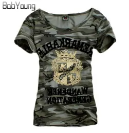 Babyoung Summer Tops Grown Pattern T Shirt Women Army Camouflage Military Uniform Tee Shirt Femme Plus Size Camisetas Mujer 4xl Y18879847