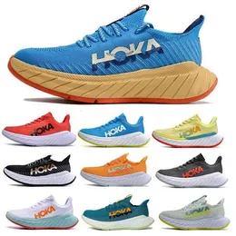 Man Women Running Shoes Hoka One Carbon X3 X2 Purple Cushioning Long Distance 2023 Men Women Fashion Trainers Sneakers 5.5 - 12