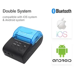 프린터 ZJ5805DD 휴대용 58mm Bluetooth 열 프린터 안드로이드 POS5805DD 수신기 열 프린터 청구서 청구서 소형 Mercado