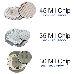 20-Piece Lot: 3W High Power Cold White LED Chips On 20mm Star PCB - 10000K To 15000K Color