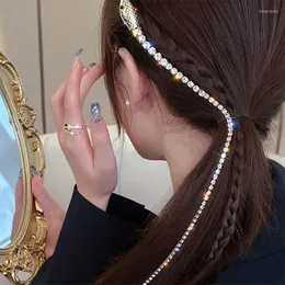 Haarspangen FYUAN Mode Goldfarbe Schlangenform Kette Haarnadeln Frauen Lange Quaste DIY Strass Haarschmuck Accessoires Statement Schmuck