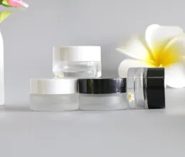 5g Transparent Frosted Glass Whitening Cream Jars Liquid Makeup Lotion Face Mask Skin Care Empty Cosmetics Containers 120pcslot5178569