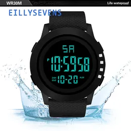 Нарученные часы Eillysevens Электронные часы для мужчин военный спорт привел цифровую водонепроницаемые модные кварцевые часы.