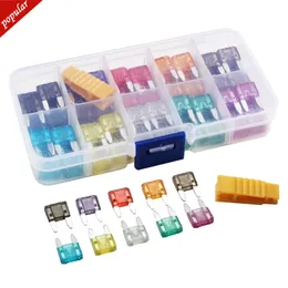 New 120Pcs Profile Small Size Blade Car Fuse Assortment Set Auto Car Truck 2/3/5/7.5/10/15/20/25/30/35A Fuse with Plastic Box Clip