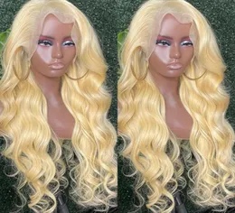 13x6 Transparent Body Wave 613 Blonde Lace Frontal Human Hair Wigs Brazilian Bone Straight 13x4 Lace Front Wigs 4x45979351