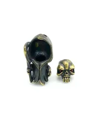 1 X Outdoors DIY Tools EDC Brass Death Skull Knife Beads Lanyard Pendants Key Rings Accessories 2207127525512
