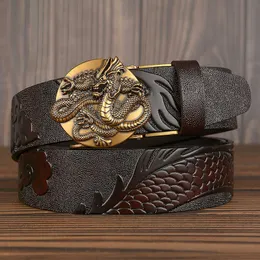 Home>Product Center>Chinese Dragon Design Belt>Luxury Denim Leather Men's Belt G230529