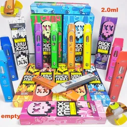 packman disposable vape pens 2.0ml e cigarettes bar pods device 380mah rechargeable battery empty 1ml vaporizer with packing ruby dabwoods jeeter packwoods