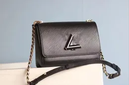 Wysokiej jakości poziom wysokiej jakości luksusowa torba designerska zwrot dżinsów skórzana torba na ramię zamka klapa torebka mm damska crossbody portfel Lady Pochette M50273