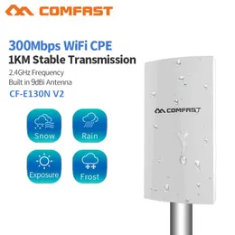 Roteadores 1km Wi -Fi Range Wireless Outdoor CPE Router Wi -Fi Extender 2.4g 300Mbps Wi -Fi Ponte Acesso Ponto de acesso AP Antena WiFi Repeater Cfe130
