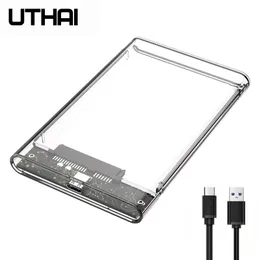 Kapsling Uthai TM05 Typec Transparent Box HDD -kapsling 3.1 Notebook 2,5 tum SSD Solid State Mechanical Mobile Hard Disk Box USB3.1