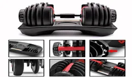 Regulowane hantle 5525 funtów treningi fitness hantle Waga Build Ton Twoje mięśnie siłowe Sprzęt sportowy w magazynie 8798332