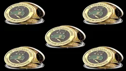 5pcs Challenge Craft US Army Green Beret De Oppresso Liber Liberate From Oppression USA Special Forces Gold Plated Military Coin4846926