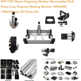DIY CNC Router Engraving Machine Disassembled Pack Frame Laser Engraver Marking Machine 1000x1000 1500x1500mm 3D Printer Kit