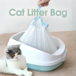 Mysudui Sac à litière épais pour chat, fermeture automatique, étanche, sac poubelle de toilette pour chat, durable, facile à nettoyer, fournitures de nettoyage jetables