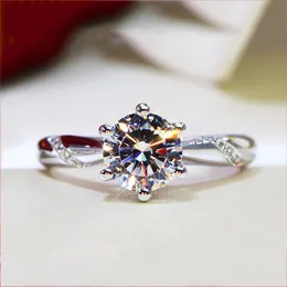 Solitaire Ring Natural Jewelry S925 Silver Color Ring for Women Silver 925 Jewelry Bizuteria Anillos de Wedding Gemstone Ring Box 230529