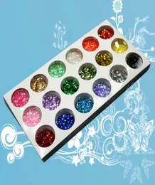 Nail Art rainbow glitter dust set 12pcs 18pcs 24pcs 30 Colour Octagon Mix Fine Glitters Powder small paillettes for manicure pedic4651274