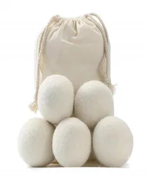2019 New Wool Dryer Balls Premium Reusable Natural Fabric Softener 275inch 7cm Static Reduces Helps Dry Clothes in Laundry Quicke4727596