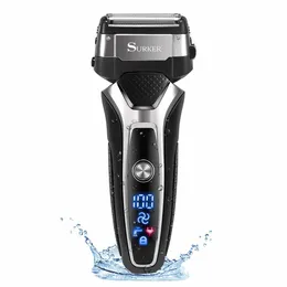 Elektriska rakare Pro Male Electric Shaver Beard Foil Electric Razor för män Uppladdningsbar rakmaskin Body Cleaning Shaver Head USB 230529