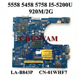 Motherboard New Lab843P I55200U 920M 2G för Dell Inspiron 5558 5458 5758 Laptop Notebook Moderkort CN01WHF7 1WHF7 Mainboard 100%testad