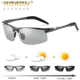 نظارة شمسية Aoron Men Photochromic نظارات شمسية مستقطبة من الألومنيوم إطار UV400 SUN GROUSE SYNEAL SIEWEAR