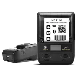 Принтеры Netum Bluetooth Thermal Label Printer Mini Portable 58 -мм квитанционное принтер Small для мобильного телефона iPad Android / iOS NTG5