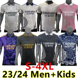 S-4XL 22 23 24 Spelarversion Soccer Jerseys Benzema Real Madrids Rodrgo Camiseta 2023 2024 Vini JR Camaveringa Tchouameni Football Shirt Men Kids Camiseta de Futbol
