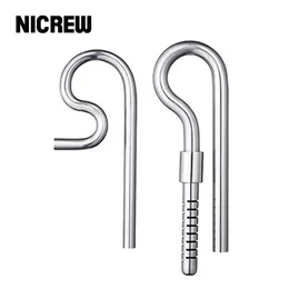 Acessórios NICREW Chihiros Lily Pipe com superfície Skimmer Inflow Outflow Filtro de tanque de peixes de aço inoxidável Tubo de metal Acessórios para aquário